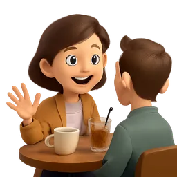 Flashcard graphic: say